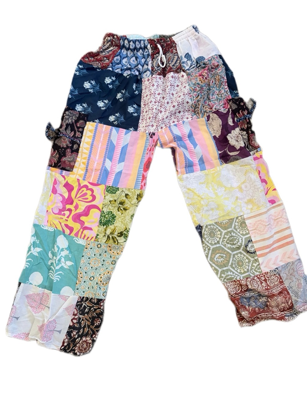 Patchwork Wide Leg Pants NWOT